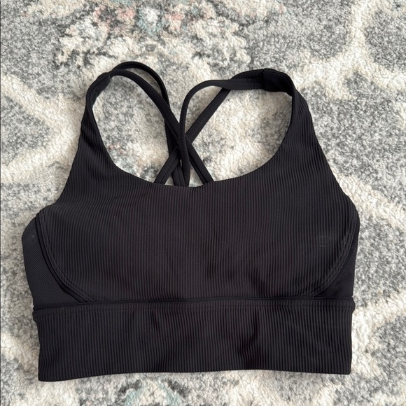 Lululemon Energy Bra *Long Line Texture Size 6 Ribbed - Picture 1 of 5